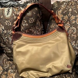 Large tan and brown purse